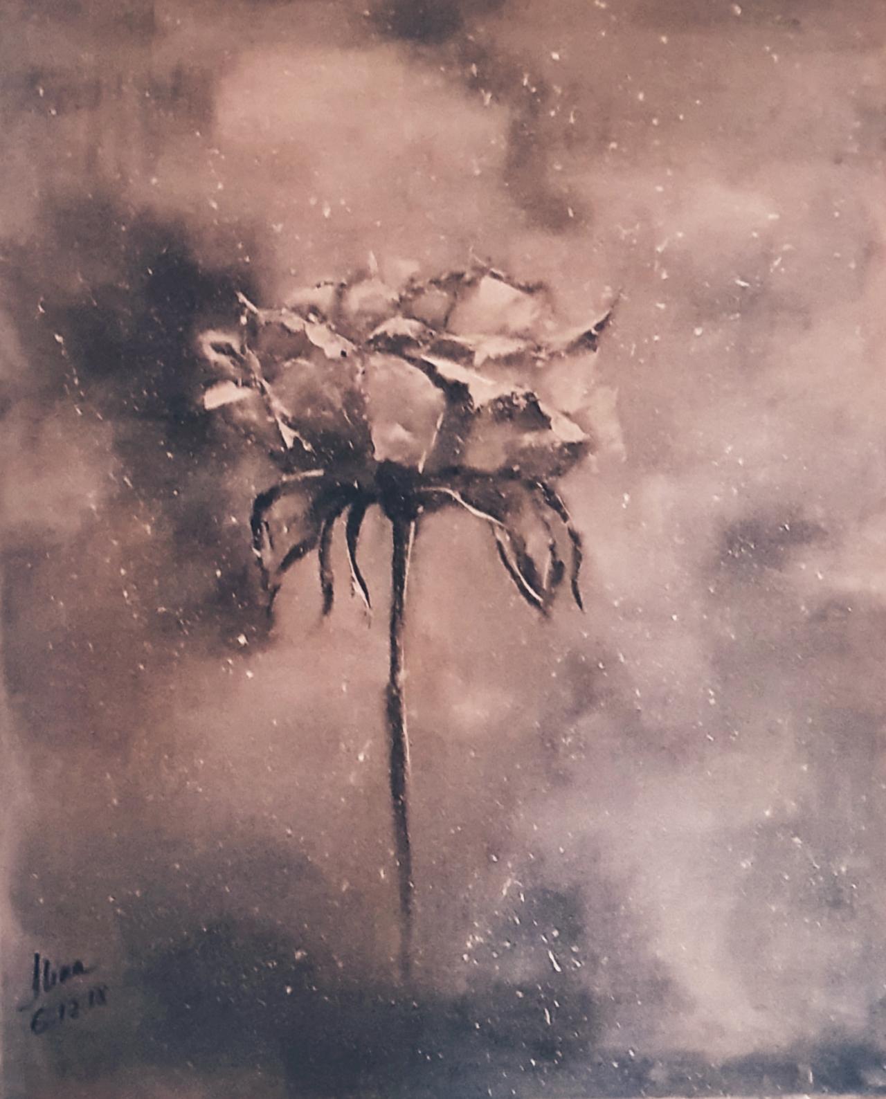 ArteDiAlina.com painting: The Last Rose in the Garden